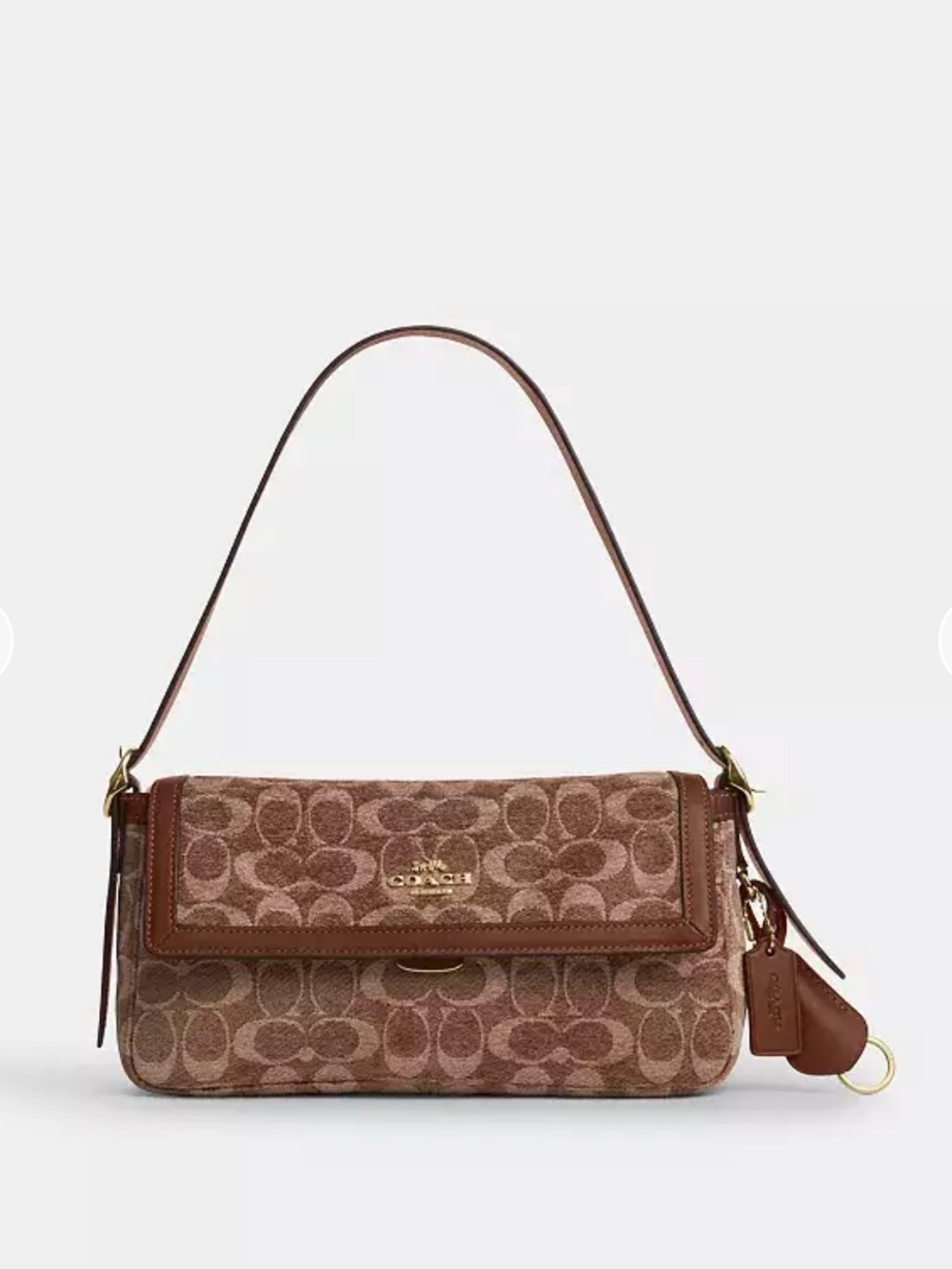 Coach Signature Canvas Shoulder Bag in Brown